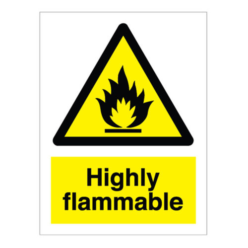 Highly Flammable Sign (20001V)